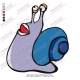 Squint Snail Character Embroidery Design